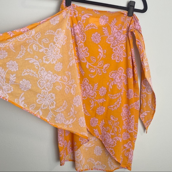 Xirena Sydni Sarong Skirt in Tropicana Orange - Picture 9 of 14